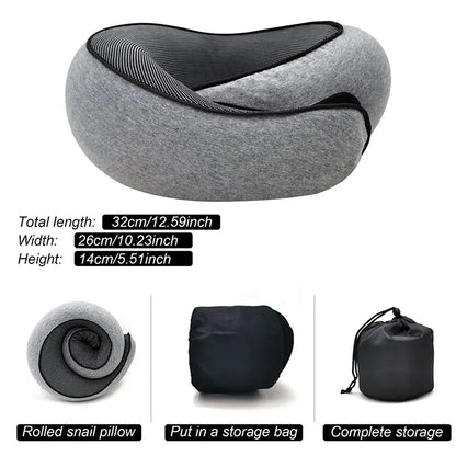 Ergoreva Travel Neck Pillow,Premium Memory Foam, 360º Ergonomic, Washable Cover, Bag