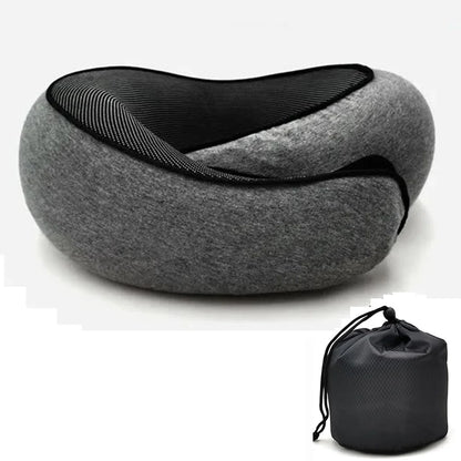 Ergoreva Travel Neck Pillow,Premium Memory Foam, 360º Ergonomic, Washable Cover, Bag