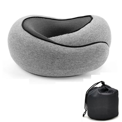 Ergoreva Travel Neck Pillow,Premium Memory Foam, 360º Ergonomic, Washable Cover, Bag